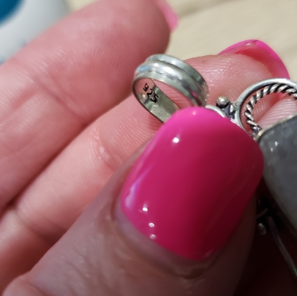 Men's Multi Color Botswana Agate Silver Necklace - Picture 8 of 10